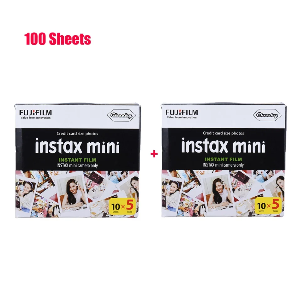 Белая пленка для Fuji Instax Мини-пленка Бумага 10/20 Вт, 30 Вт/40/50/60/80/100 лист для ЖК-дисплея с подсветкой Fujifilm Instax Mini 9/фотоаппаратов моментальной печати 7 s/8/25/90 Instax Камера камер Мгновенной Печати Mini 8 9 пленка - Цвет: 100p cs