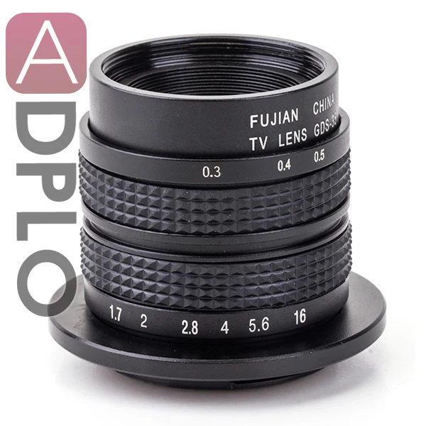 Television TV Lens/Camera Lens for Micro 4/3 Mount Camera 35mm F1.7 in Black  GF2 G1 GF1 G10 E-PL6 E-P5 E-PL5 OM-D E-M1 E-M5