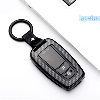 

Lapetus Key Case Shell Chains Decoration Frame Cover Trim Fit For Toyota C-HR CHR 2016 2017 2018 2019 2020 / Red Carbon Fiber