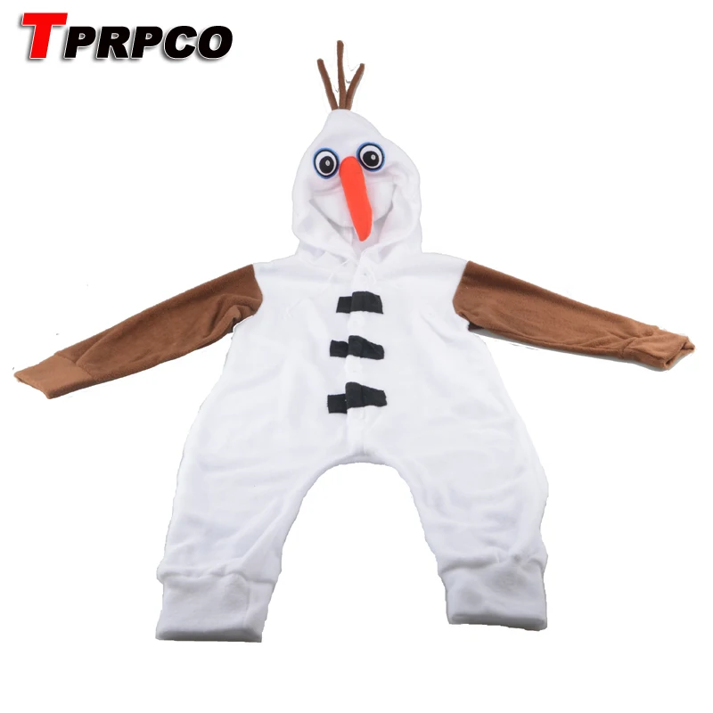 

TPRPCO Anime Cos Olaf Snowman Cosplay Kids Children Boy Girl Unisex Pajama Onesie Party Halloween Costumes Jumpsuits N149