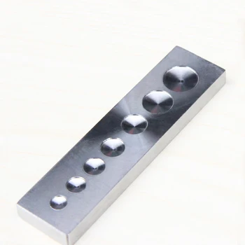

1piece Stainless Steel 7 in One Bottom Plate Poppers Snap Button Rivets Setter Punch Die Base Leather Craft DIY Hand Tool
