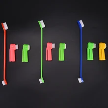 3Pcs/set Pet Finger Toothbrush Dog Brush Breath Double Head Teeth Care Dog Cat Cleaning Toothbrushes For Dogs Pet Supplies