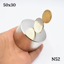 N52 Сильный магнит 50x30 мм круглый неодимовый магнит мощный магнитный редкоземельный постоянный супер мощный постоянный магнит