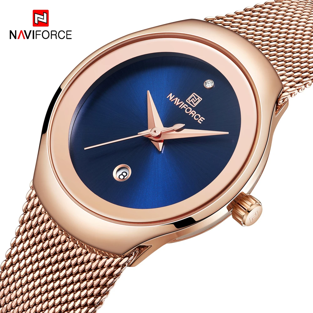 

NAVIFORCE Luxury Brand Women Quartz Watch Fashion Rose Gold Ladies Watches Stainless Steel Waterproof Wrist Watch reloj mujer