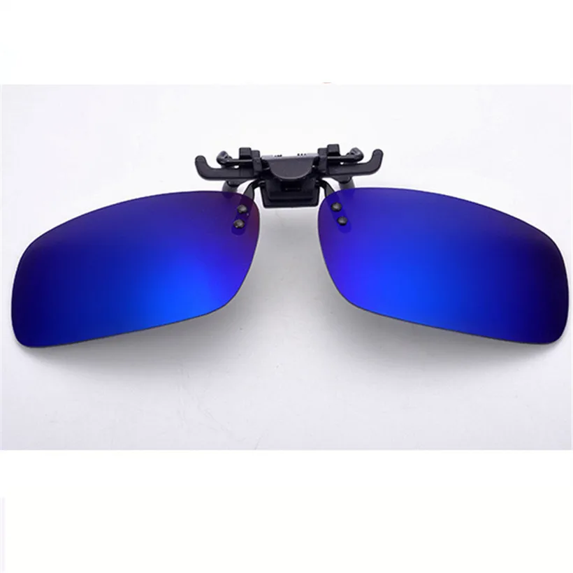UV400 поляризованных линз Близорукость клип на солнцезащитные очки для мужчин и женщин Брендовая Дизайнерская обувь ночного видения клип на солнцезащитные очки Флип зеркальные - Цвет линз: Blue