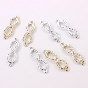

NCRHGL Infinity Charm Fashion Figure 8 Pendant For Making Bracelets Earrings Necklace Jewelry Findings DIY Accessories 30pcs/lot