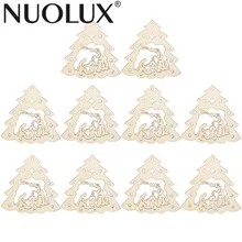 10 шт. Рождественская Елка декоративная деревянная подвеска рождественские украшения с пеньковые веревки