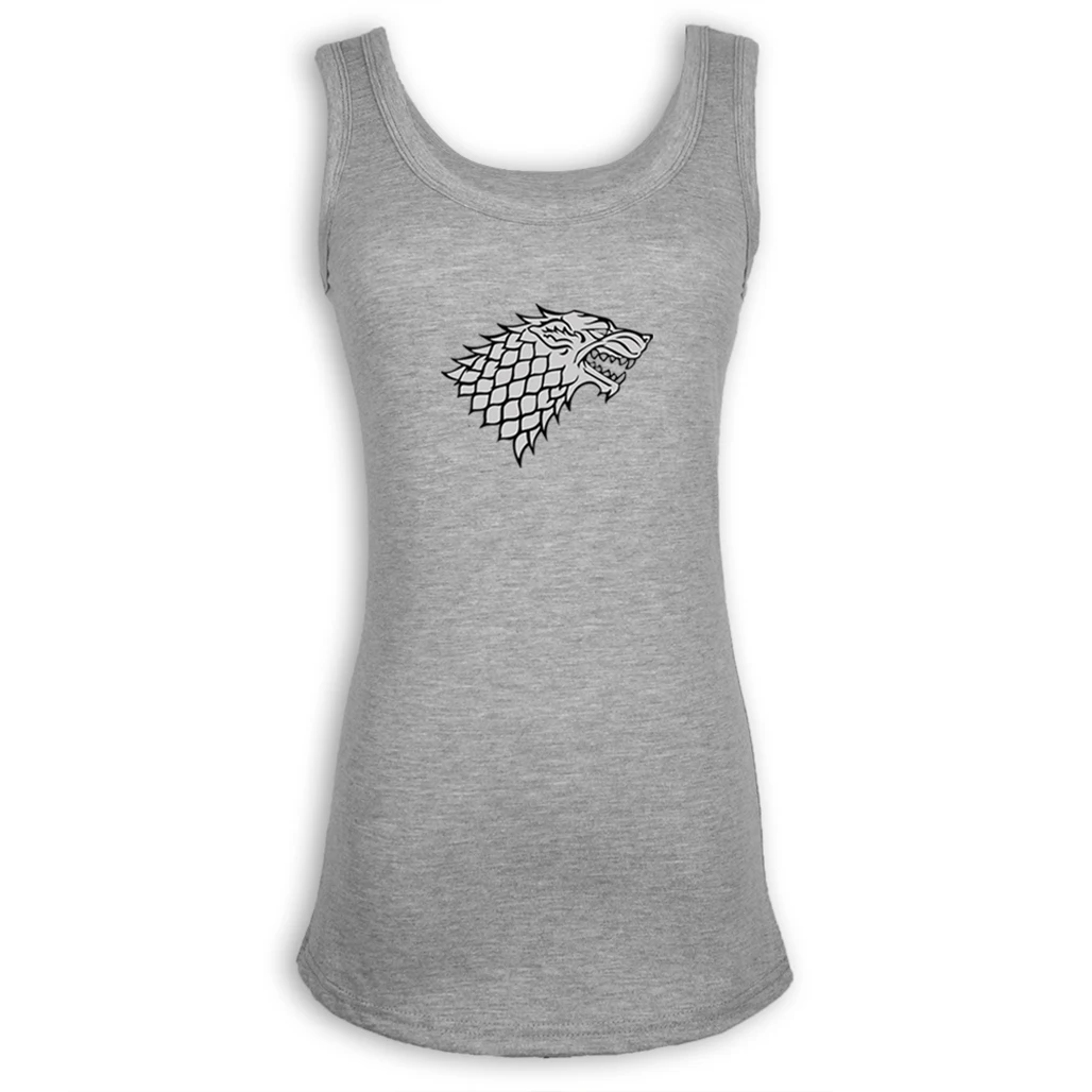 Punk Game of Thrones House Stark Direwolf Print Women's Tanks Fitness Tank Top For Lady Girl Femme Summer Cotton Basic Tops