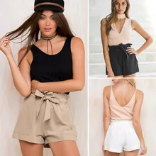 Hot Fashion Women Lady Sexy Summer Casual Shorts High Waist Short Beach Bow Shorts