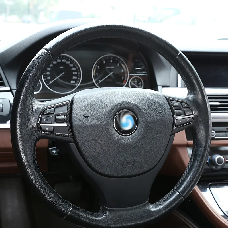 Накладки на руль для BMW 5 7 Series f10 520 525 2011 2017 из углеродного волокна|Рулевые колеса и