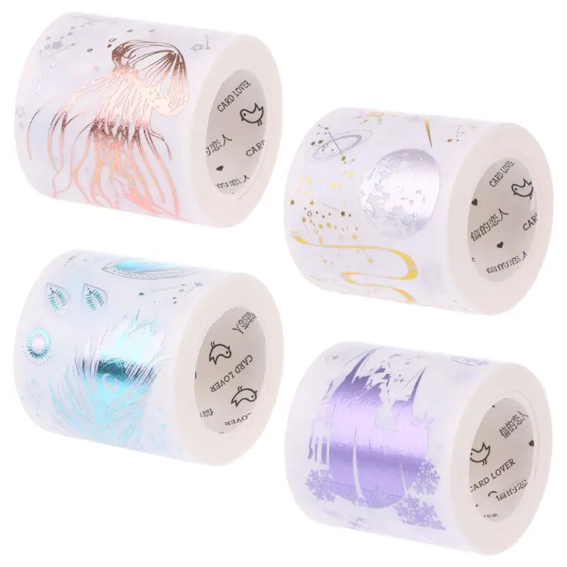 

1 Pc Gold Foil Paper Washi Tape Adhesive Stationery Scrapbooking Decorative Tapes DIY New Hot