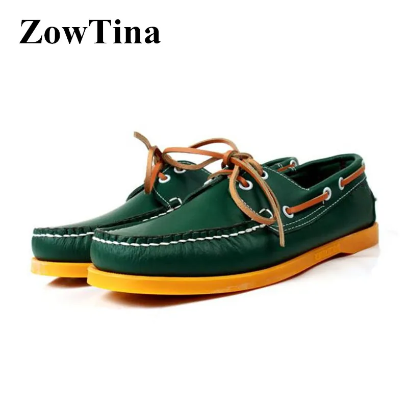 

Top Leather Men Casual Flats Boat Shoes Lace Up Fashion Driving Shoes Man Large Size 46 Zapatillas Hombre Man Loafers Moccasins