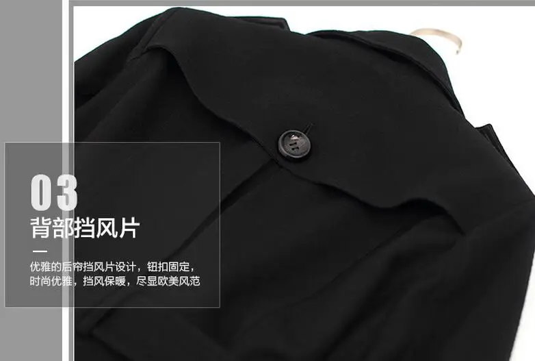 3xl Nouvelle S Mode Femmes Col Boutonnage Dentelle up Taille Tissu À Long Printemps Laine Double Chaude Noir Manteau En De Grande 2019 dqXWwrXp