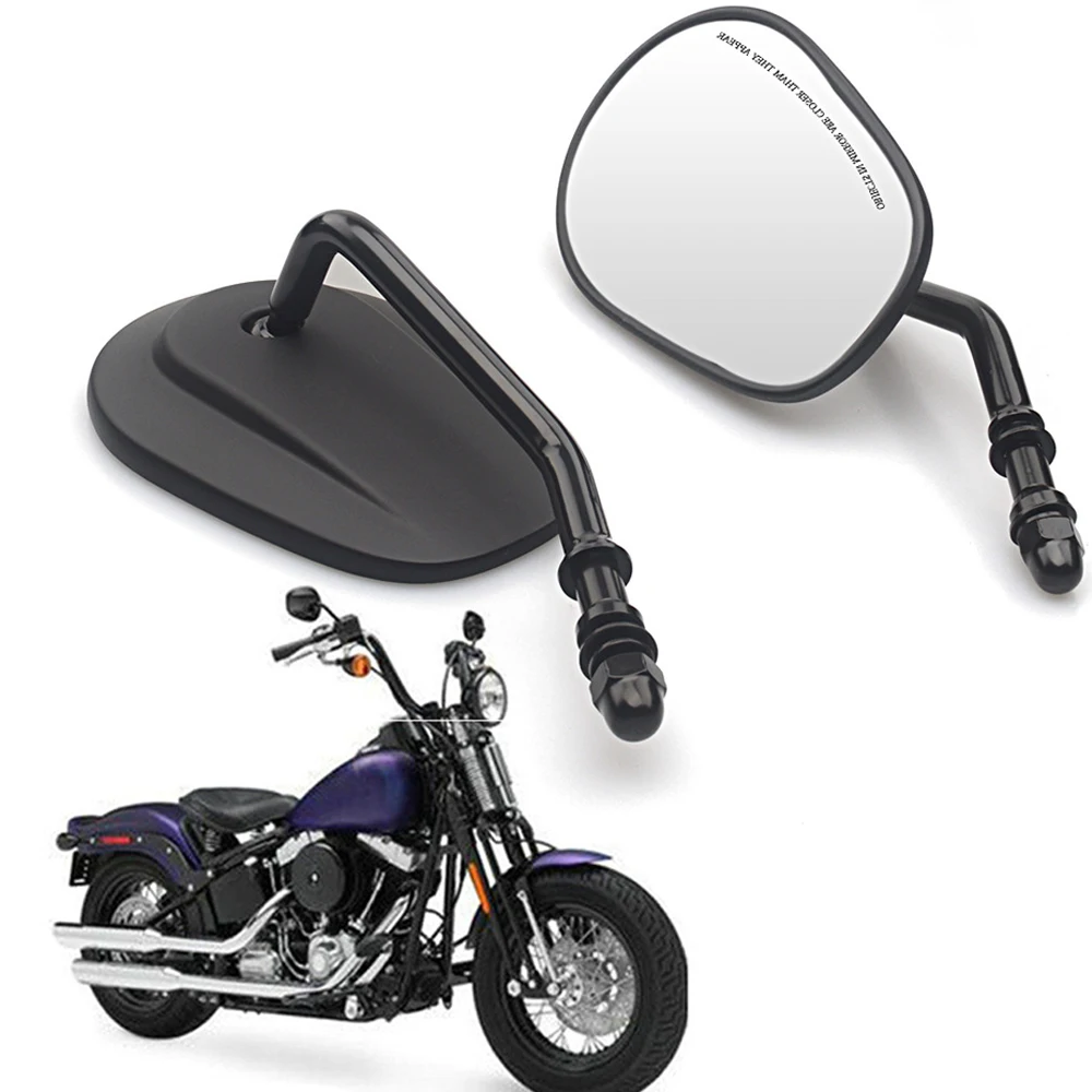 8 мм хромированные черные боковые зеркала заднего вида для Harley Street Bob FXDB Iron 883 XL883N