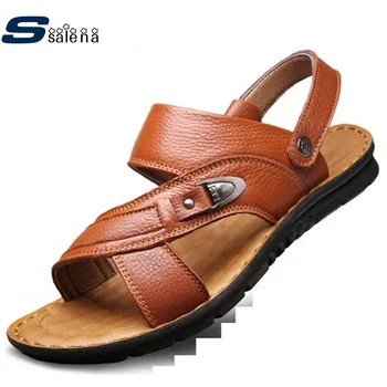 

Gladiator Sandals Men Soft Footwear Classic Flats Men Leather Shoes All Match Casual Shoes AA20413