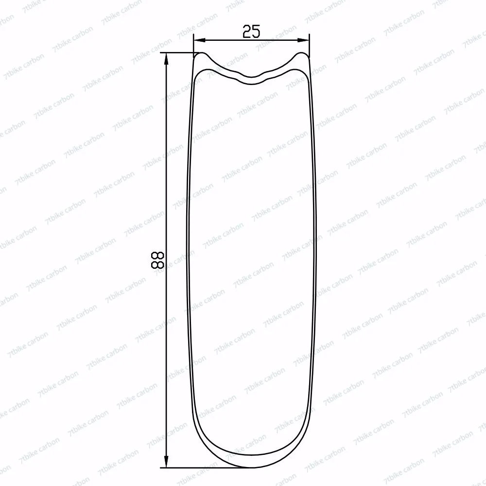 7-TIGER 700c углеродное волокно велосипедные диски уход трубчатое дорожное колесо велосипедные диски 88 мм трубчатая u-образная 25 мм ширина карбоновый дорожный обод