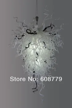 

Free Shipping Big Black and White Amber Glass Chandelier