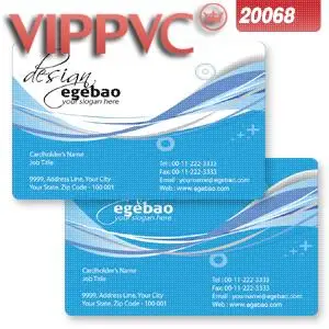 

Pvc white plastic card a2068 card template-85.5X54mm -one-faced printing 0.38mm thickness
