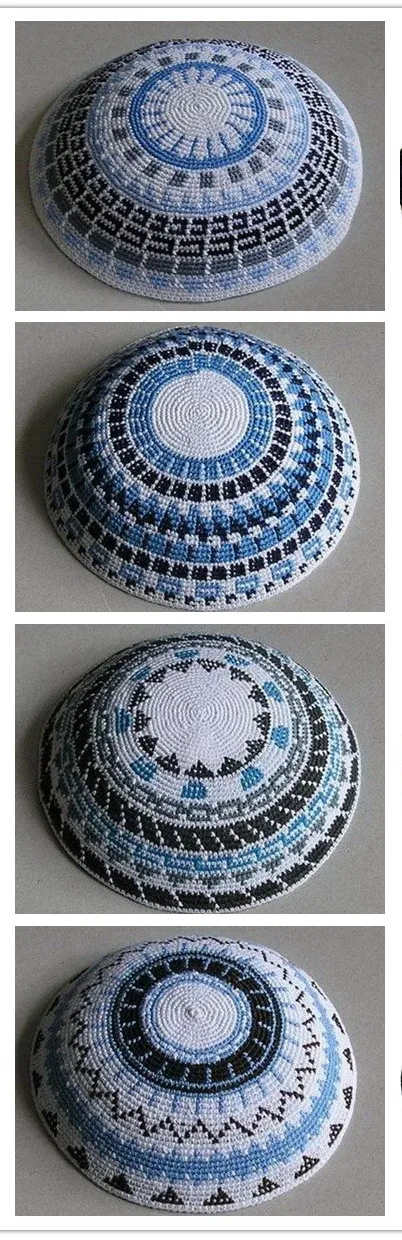 Высококачественные Вязаные изделия ручной работы YARMULKE KIPPAH смешанные цвета MOQ 50