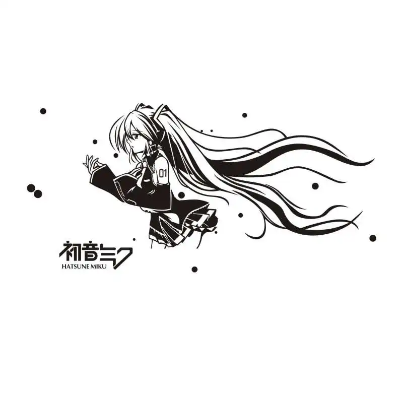 Dctal Anime Hatsune Miku Decal Cartoon Car Sticker Vinyl Wall Stickers Decor Home Decoration