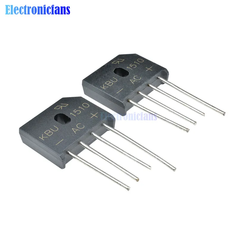 10 шт./лот диодный мост выпрямитель KBU1510 DIP KBU-1510 15A 1000 В Ponte Retificador Electronica Componentes KBU 1510 |