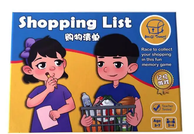 

Shopping List Puzzle Board Game Children's Educational Board Game Toys for Kid Child English/Chinese