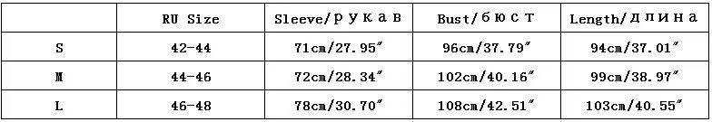 parka size