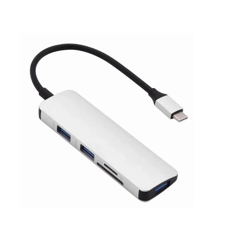 USB C концентратор типа C для нескольких портов USB 3,0 Micro SD/TF кардридер адаптер type-C разветвитель для Macbook Pro samsung Galaxy S9/S8