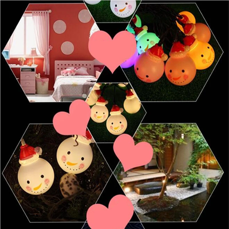 Led Solar Light Outdoor Bulbs Solar Lights for Garden Decoration Christmas Snowman Light String Holiday Party Decorate Lamps (4)