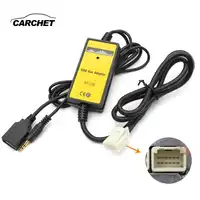 CARCHET USB + AUX สายสัญญาณเสียง MP3 เสียงดิจิตอลกล่องดิสก์ USB AUX อะแดปเตอร์ 3.5 มม.AUX interface CD เปลี่ยนสำหรับ Toyota