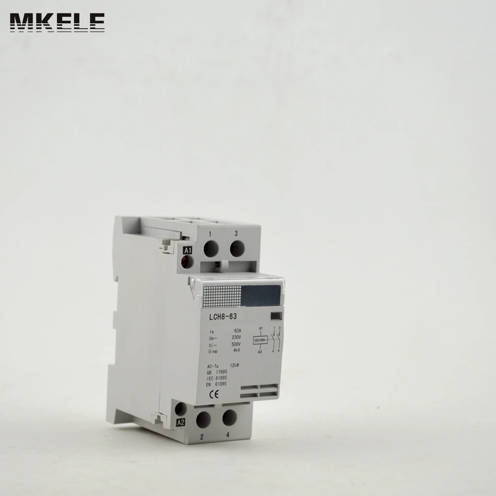 reliable certified single phase electrical contactor MK-HAC8-63 63A 2P 2NO