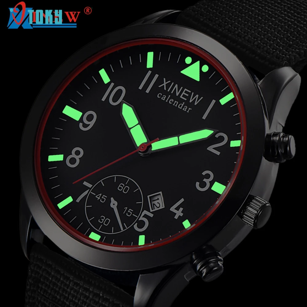 

Mens Military Quartz Army Watch Black Date Luxury Sport Luminous Wrist Watch May27
