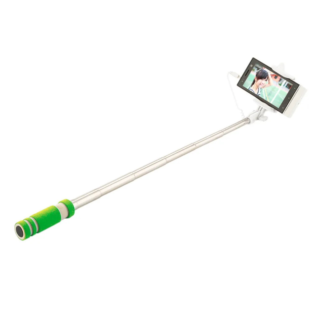 

2017 New colorful Mini Extendable Handheld Selfie Stick Wired Remote Shutter Monopod for all brands cell phone