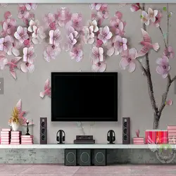 Цветение персика цветочный фотообои Настенные рисунки стены бумага в рулонах гостиная roomTV фон обои для стен 3d Домохозяйство