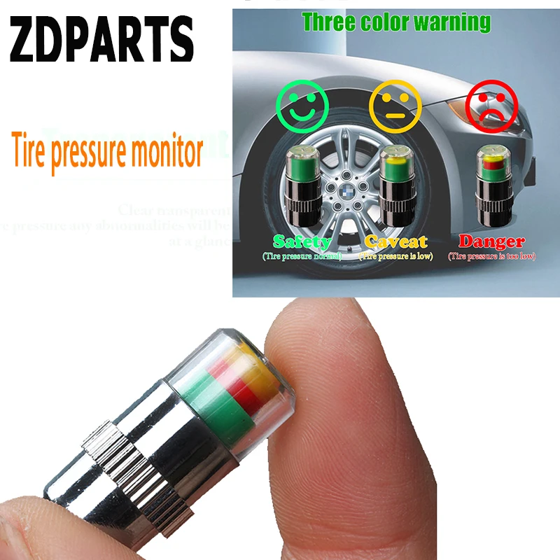

ZDPARTS 4X Car Tire Wheel Air Valve Caps Warning Pressure Cover For Skoda Octavia A5 A7 2 Rapid Fabia Yeti Superb Volvo V70 XC60