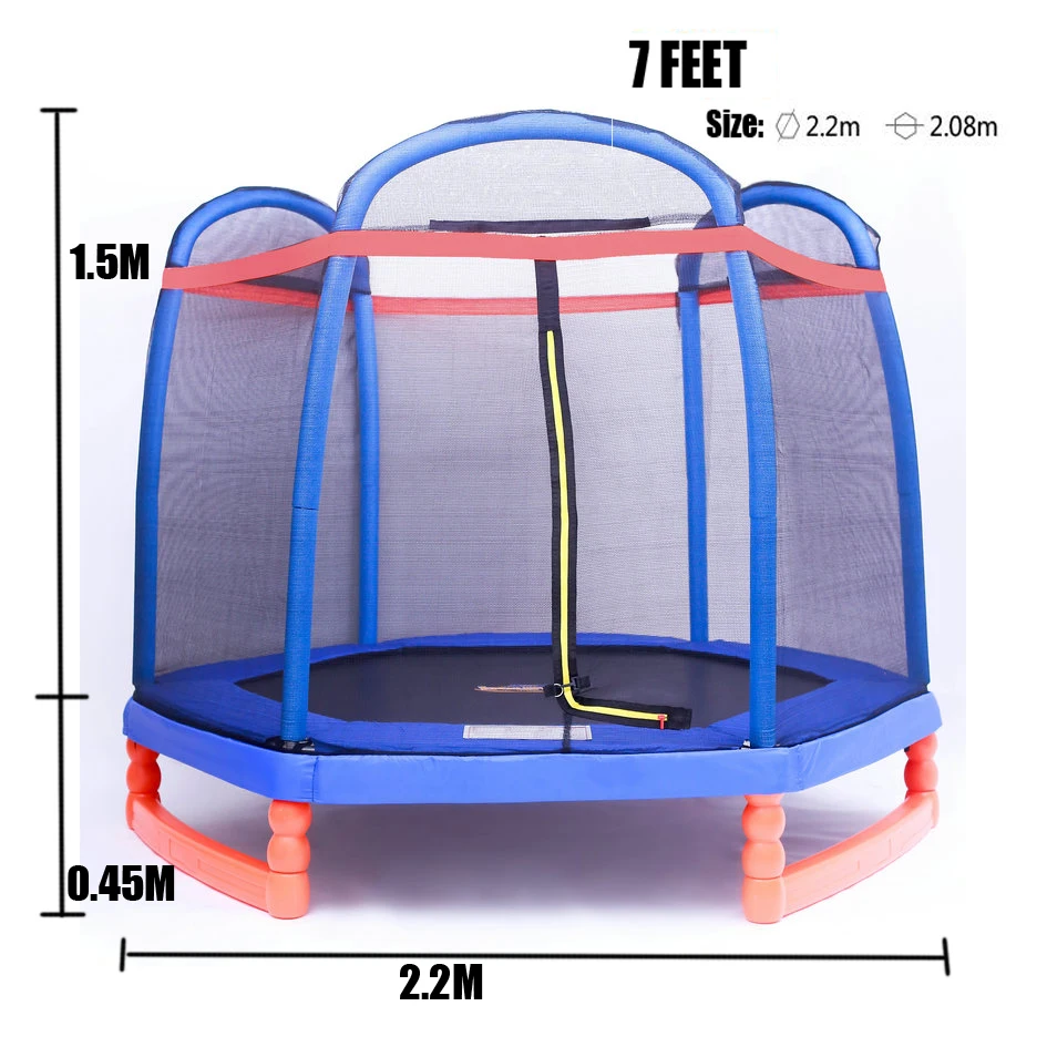 7 футов весна батут кровать прыгать с безопасностью сети, 2,2 метра батут