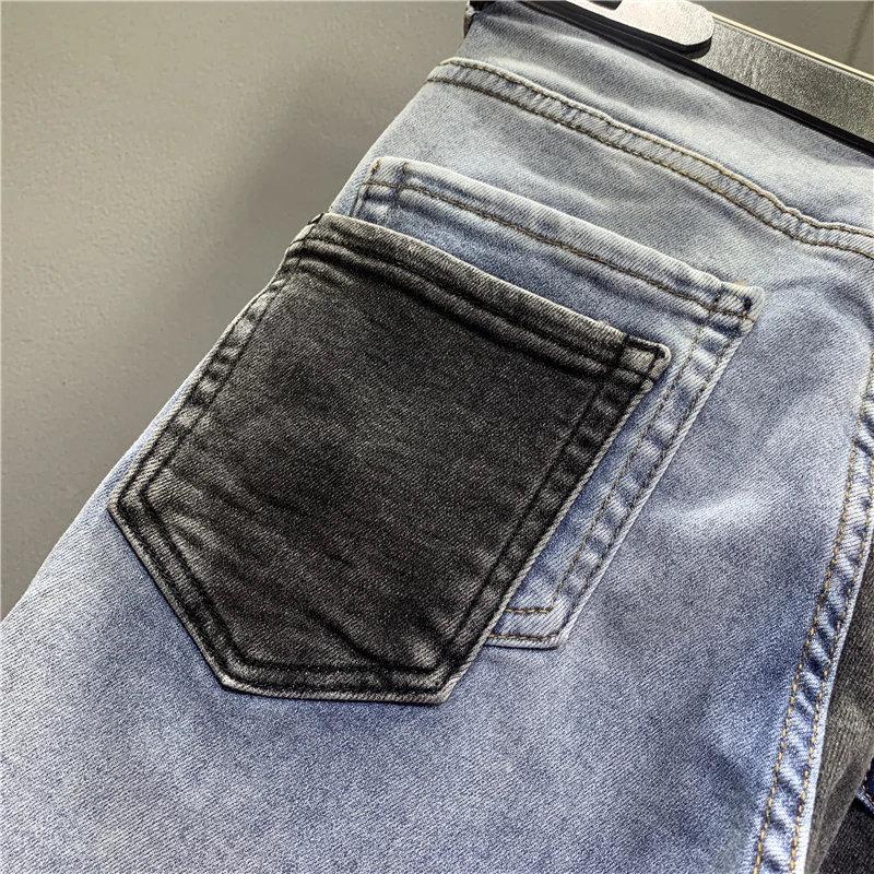 Neploe/модные женские джинсы с высокой талией, повседневные джинсы в полоску с пуговицами, прямое джинсовое изделие свободного кроя, хлопковые джинсы 45425