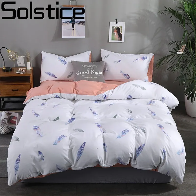 

Solstice Stripe Washed Cartoon Feather Style Bedding Kit Boy And Girl Bedroom Bedding Bedding Sets Duvet Cover Pillowcases