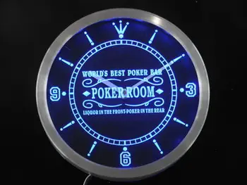 

nc0454 Best Poker Room Liquor in Front Bar Beer Neon Sign LED Wall Clock