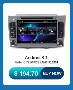 Sale NaviFly 2 Din 2G+32G 7" Quad core Android 9.1 dvd GPS navigation Radio for PEUGEOT 308 408 Bluetooth FM WIFI USB Mirror link RDS 1
