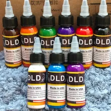 DLD 9 цветов, профессиональные чернила для татуировки, пигмент 30 мл/бутылка, перманентные чернила для татуировки тела, художественная поставка