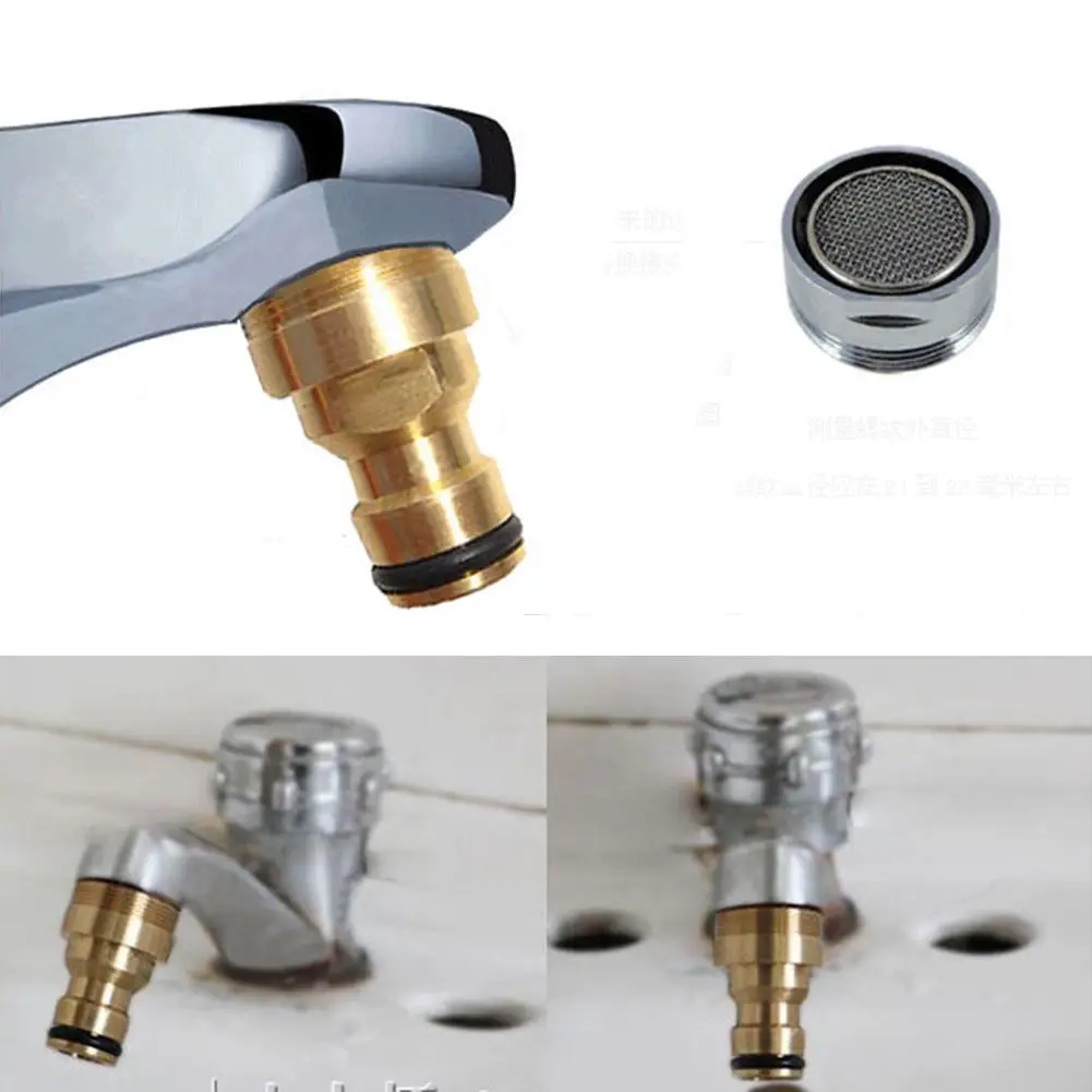 

HOT Universal Kitchen Water Pipe Connector Mixer Faucet Tap Brass Threaded Hose Tap Adaptor Fitting For Garden Watering Tools