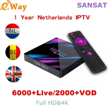 

1 Year Sansat Android 9.0 TV Box H96 MAX RK3318 Europe Netherlands IPTV Arabic UK 7000+ Channels 8000 VOD 4K Smart TV Box