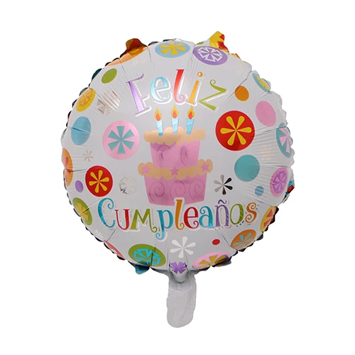 1 шт. 18 дюймов Feliz cumpleanos Испанский С Днем Рождения фольга Воздушные шары Декор для отдыха и вечерние украшения воздушные шарики, детские игрушки - Цвет: 4