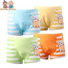 6 шт./партия яркие разноцветные боксеры детское нижнее белье хлопковое нижнее белье для мальчиков Нижнее белье в полоску с рисунком