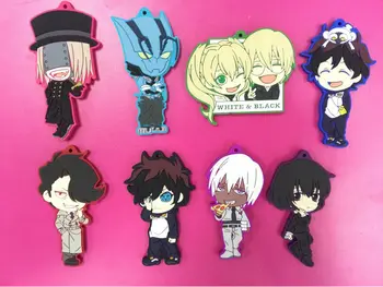 

7-8 pcs/set Anime Kekkai Sensen figures genuine phone strap pendant toys free shipping