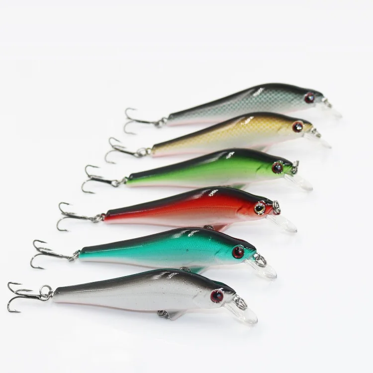 Minnow Hard Bait 95mm/11g Fishing Lures Sinking with Trebke Hooks Swimbait Hard Lure for Carp Fishing D Contact Fishing Minnow