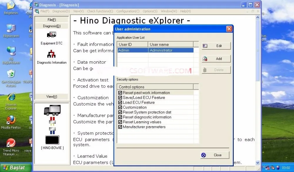 Hino Diagnostic eXplorer& Reprog Manager 3.1.6+ keygen+ crack(неограниченная установка