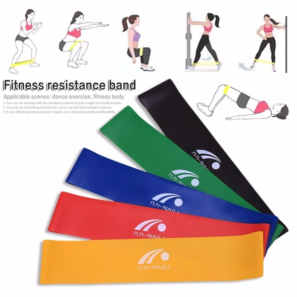 Эластичная лента из латекса для занятий йогой фитнесом 5 уровней|workout elastic band|workout