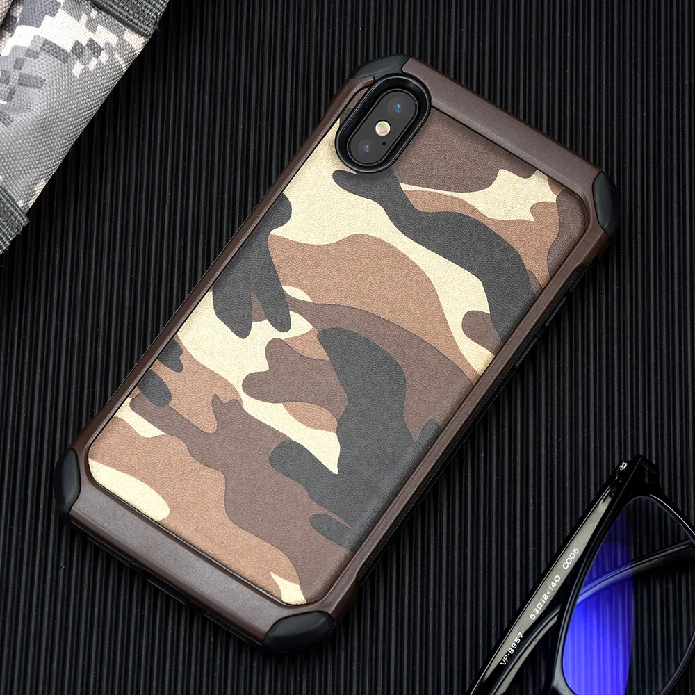 Чехол для iPhone X XS Max 2 в 1 Защитный Гибридный армейский камуфляжный чехол из
